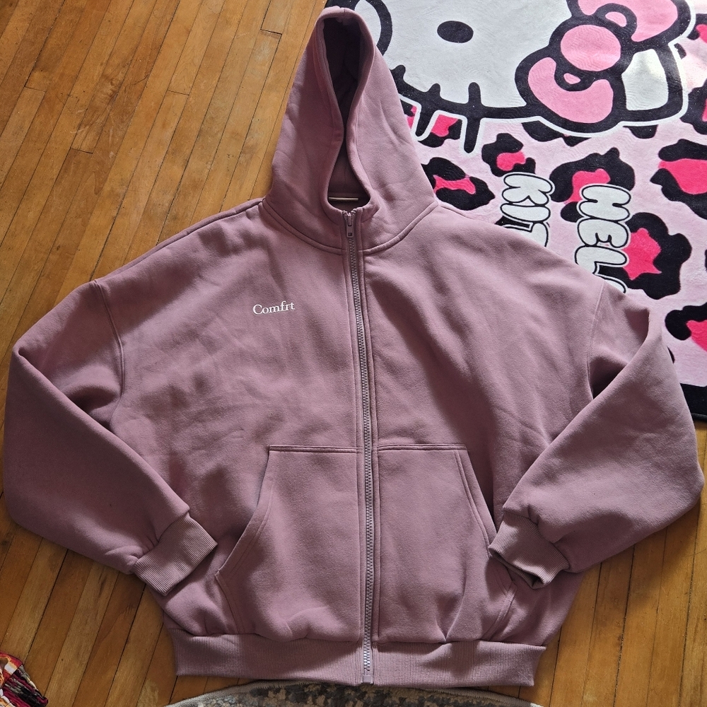 Comfrt Sweatsuit Jacket Joggers Pink/purple Size Small